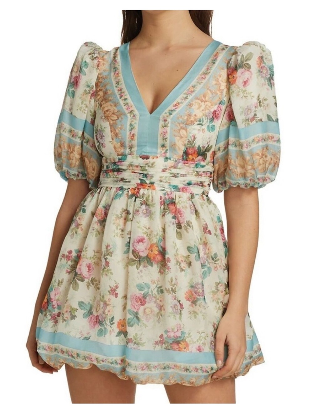 Amur Elis Mini Dress 100% Silk Chiffon Sz 12 New